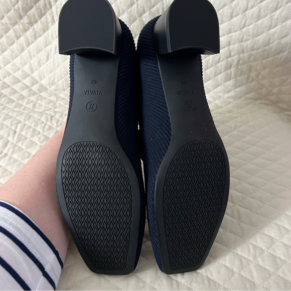 VIVAIA Melody Pro Square Toe Mary Jane Heels Dark Navy Elegant Stylish Comfort - Picture 11 of 13